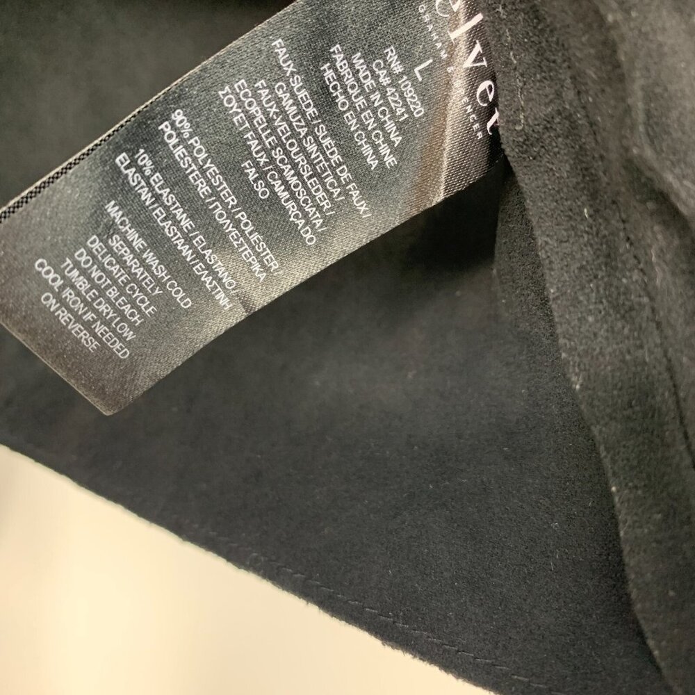 Velvet Graham Jacket Spencer Black Eden Faux Suede Drape Front - Picture 7 of 10